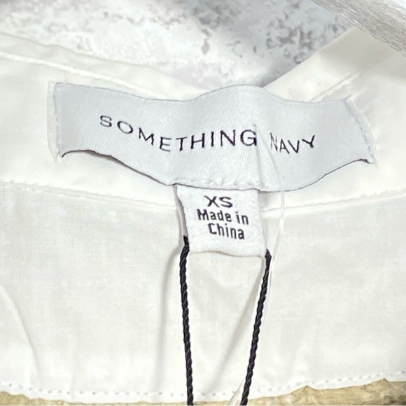 NWT Something Navy Super Soft Sewn in‎ Collar Striped Sweater Size XS - Picture 5 of 8